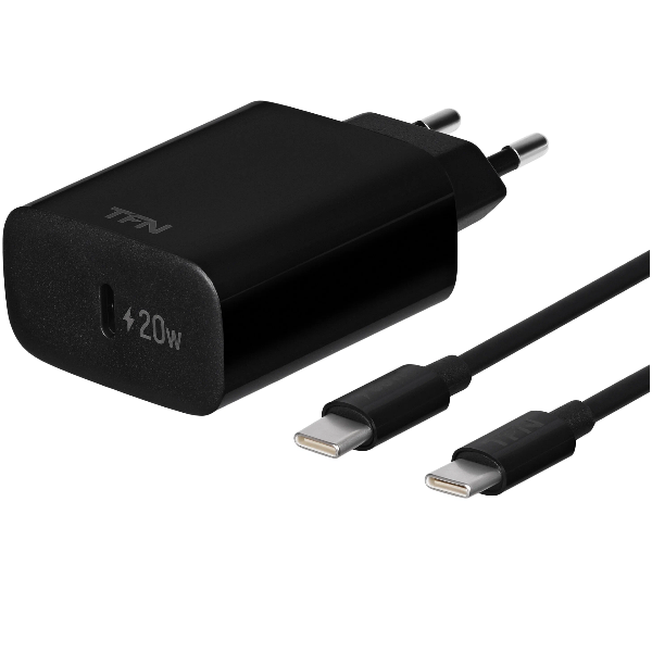 thumb картинка Сетевое зарядное устройство TFN Type-C 20W с кабелем Type-C от магазина Fastoo