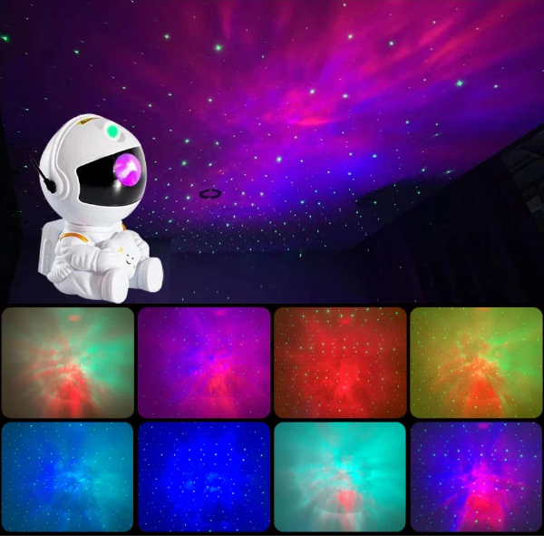 картинка Ночник-проектор звездного неба "Астронавт Мини белый" от магазина Fastoo