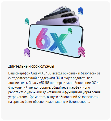 thumb картинка Смартфон Samsung Galaxy A57 8/256 Gb от магазина Fastoo
