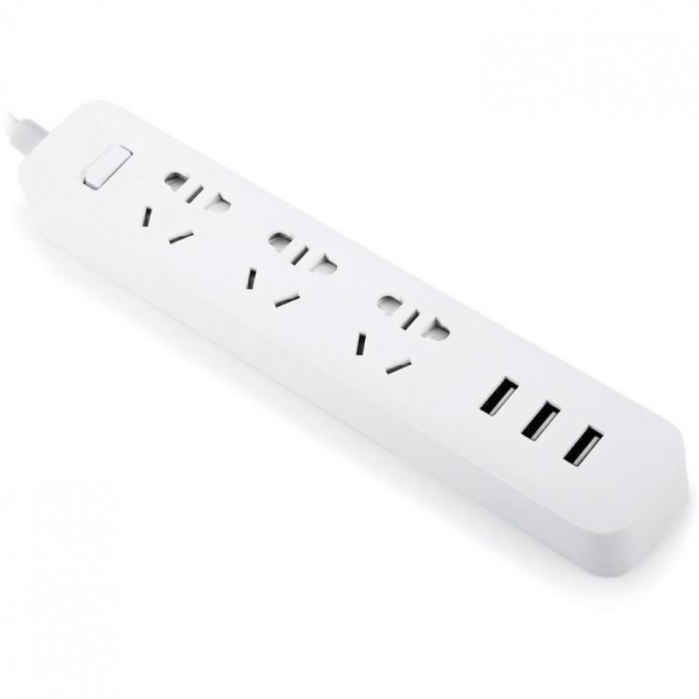 thumb картинка Удлинитель Xiaomi Mi USB Power Strip (3 розетки+3 USB 2A) от магазина Fastoo