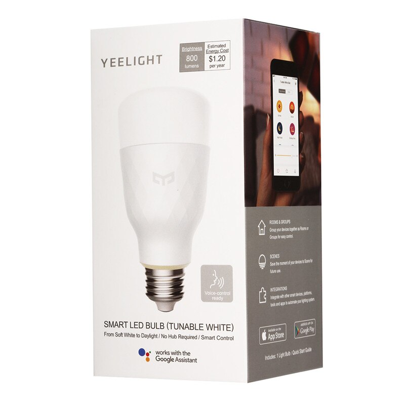 картинка Лампа Xiaomi Yeelight Smart LED Bulb Tunable White 10 Вт от магазина Fastoo