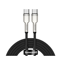 картинка Кабель Baseus Cafule Series Metal Data Cable Type-C to Type-C 100W 2м. магазин Fastoo являющийся официальным дистрибьютором в России 