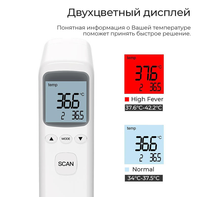 thumb картинка Термометр бесконтактный инфракрасный Hoco YS-ET03  от магазина Fastoo